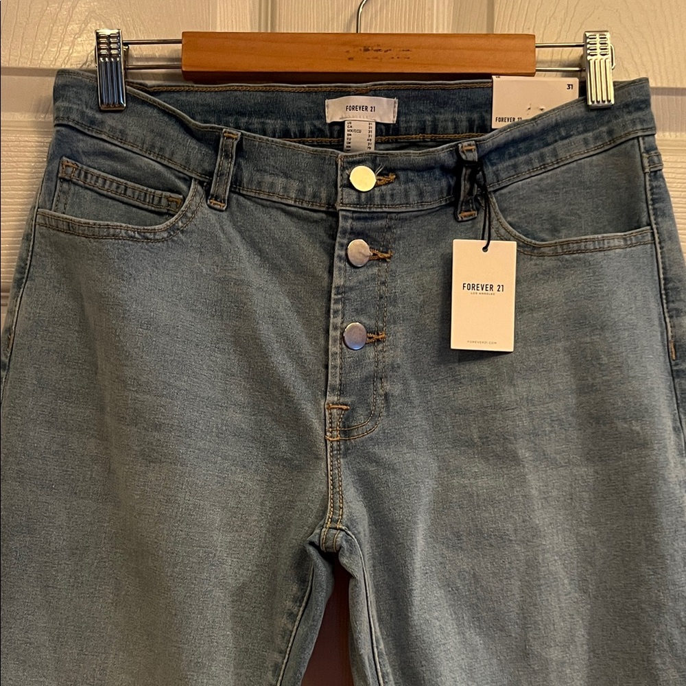 Forever 21 Denim Blue Flare Jeans - Picture 2 of 7